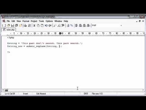 Beginner PHP Tutorial   50   String Functions  Replacing Part of a String   YouTube