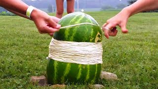 WATERMELON VS 2,000 RUBBER BANDS