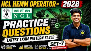 NCL HEMM Operator-2026 Practice Questions (SET-7) by Deepak Nuniwal | DR Education Official