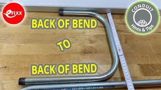 METAL CONDUIT INSTALLATION: BACK TO BACK BENDS to exact measurement