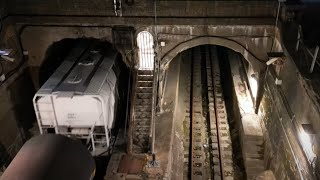 Freight Train Through The Michigan Central Railway Tunnel, US Border Patrol Search | Detroit