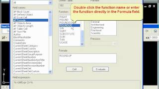How to use ROUND / ROUNDUP / ROUNDDOWN in AutoCAD fields.