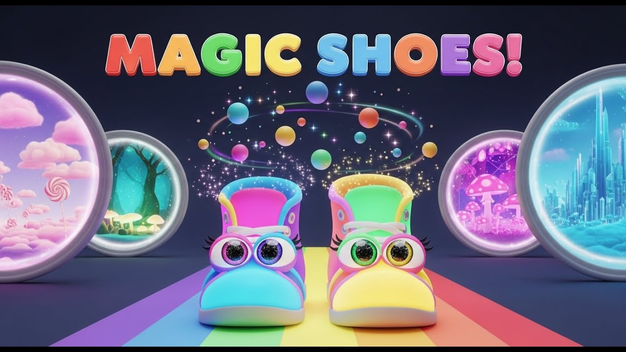 Magic Shoes Walk into Color Worlds 👟🌈 | Learn Colors for Kids | Fun Preschool Adventure