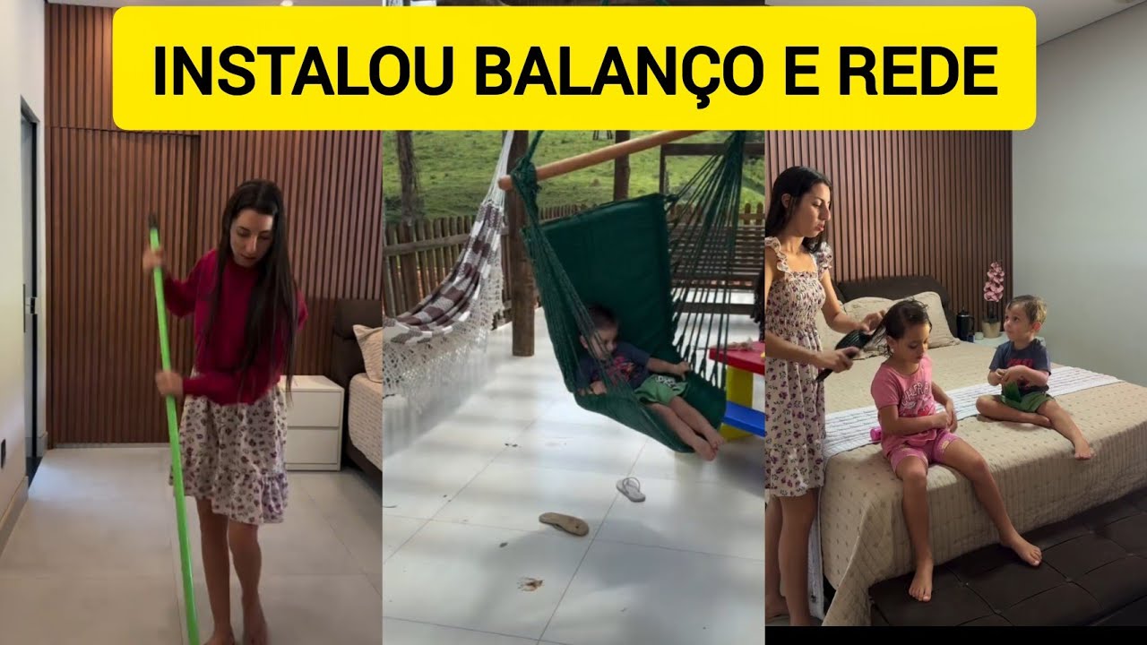SARA KELLEN INSTALOU UM BALANÇO E REDE NO SÍTIO 