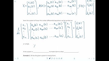 DE 8.1 - Preliminary Theory - Linear Systems