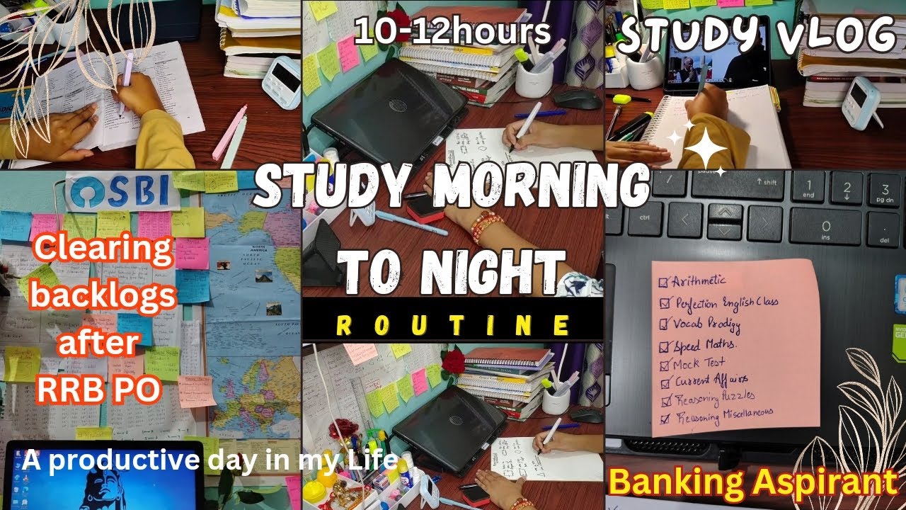 Morning To Night Study Vlog| A productive day in my life| Clearing ...