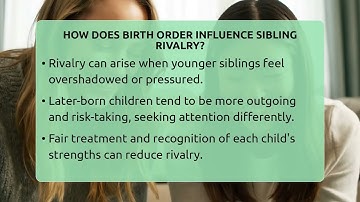 How Does Birth Order Influence Sibling Rivalry? - Sibling Harmony Hub