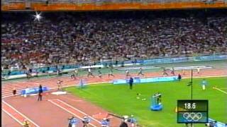 2004 Athens Summer Olympics Mens 4x100 Relay UK win Gold