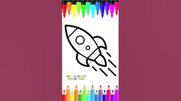 How to Draw a Rocket for Kids | Easy Drawing Tutorial #art #drawing #shortvideo #shorts #short