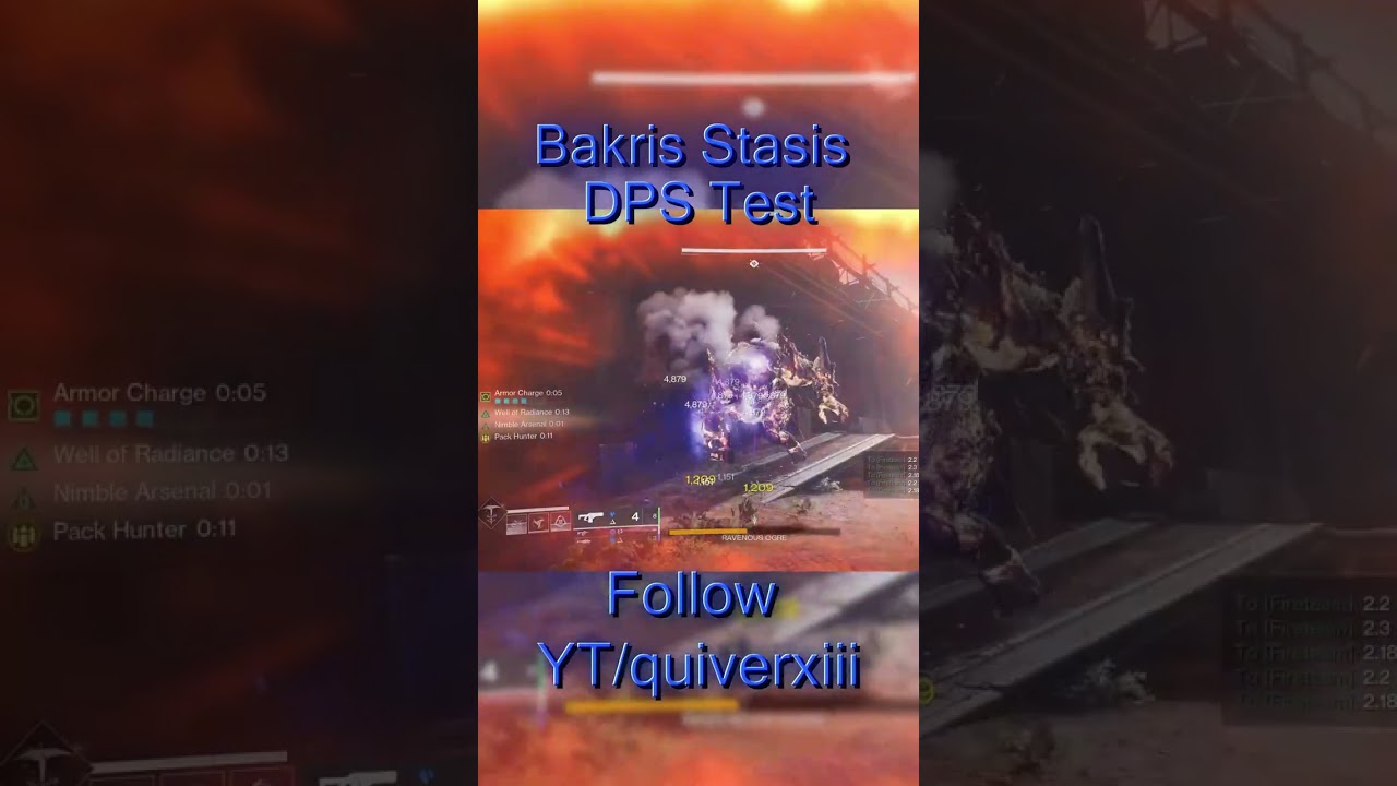 Bakris Stasis DPS Test  #destiny2