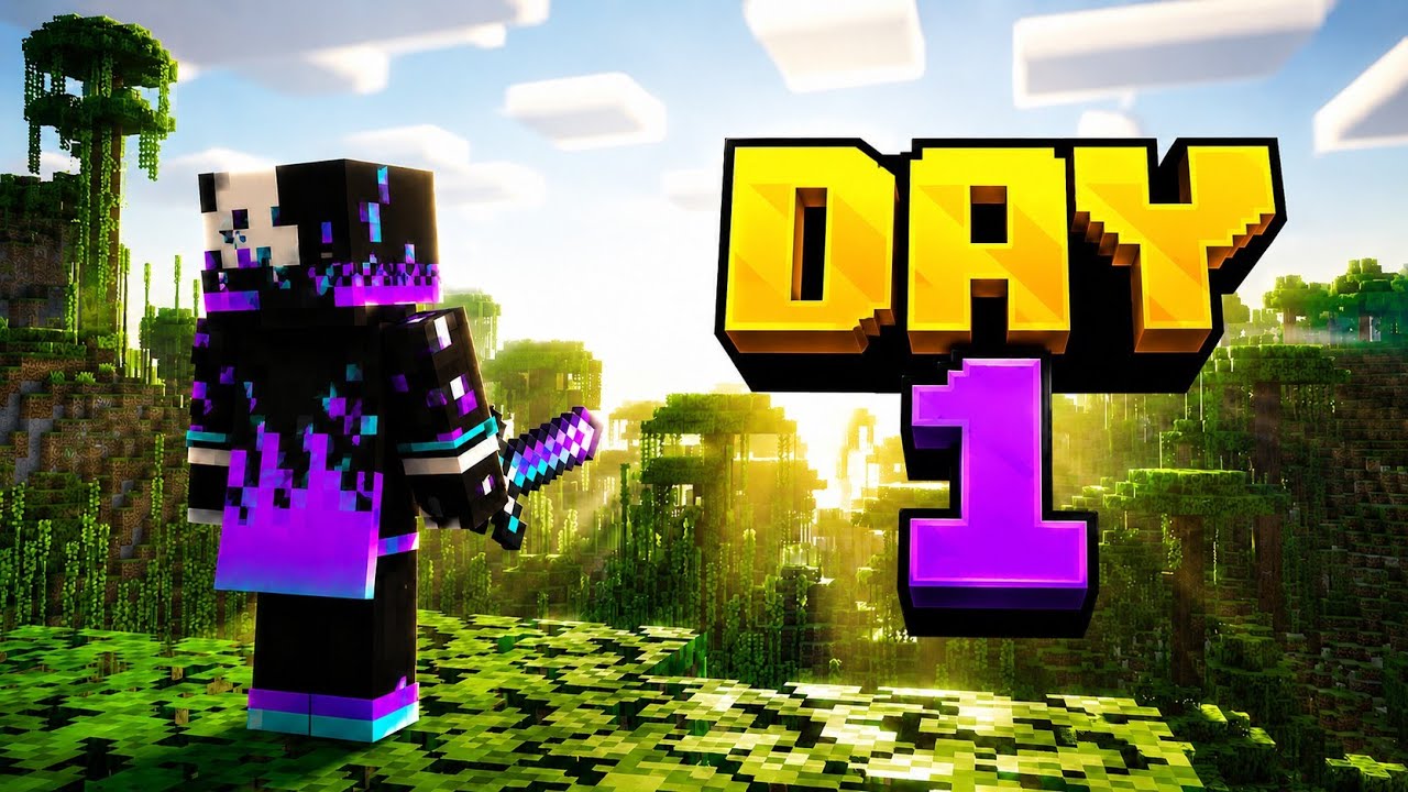 Starting My Minecraft Survival Journey… and I Found a Village! | Day 1 ...