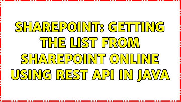 Sharepoint: Getting the List from Sharepoint online using Rest Api in java (2 Solutions!!)