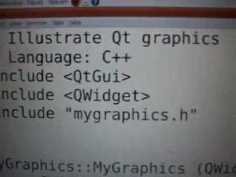 Qt/ C++ program drawing points, rectangle and line.