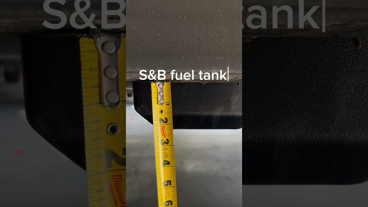 Here’s how low the S&B fuel tank sits versus the oem tank. 