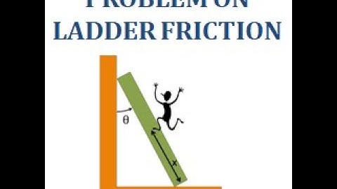 E Mech I Ladder Friction I Prob on position of  a man to prevent slipping I Dinesh Kumar P K I