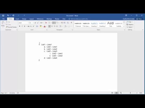 نحوه ایجاد فهرست های فرعی در یک سند در Word 2016