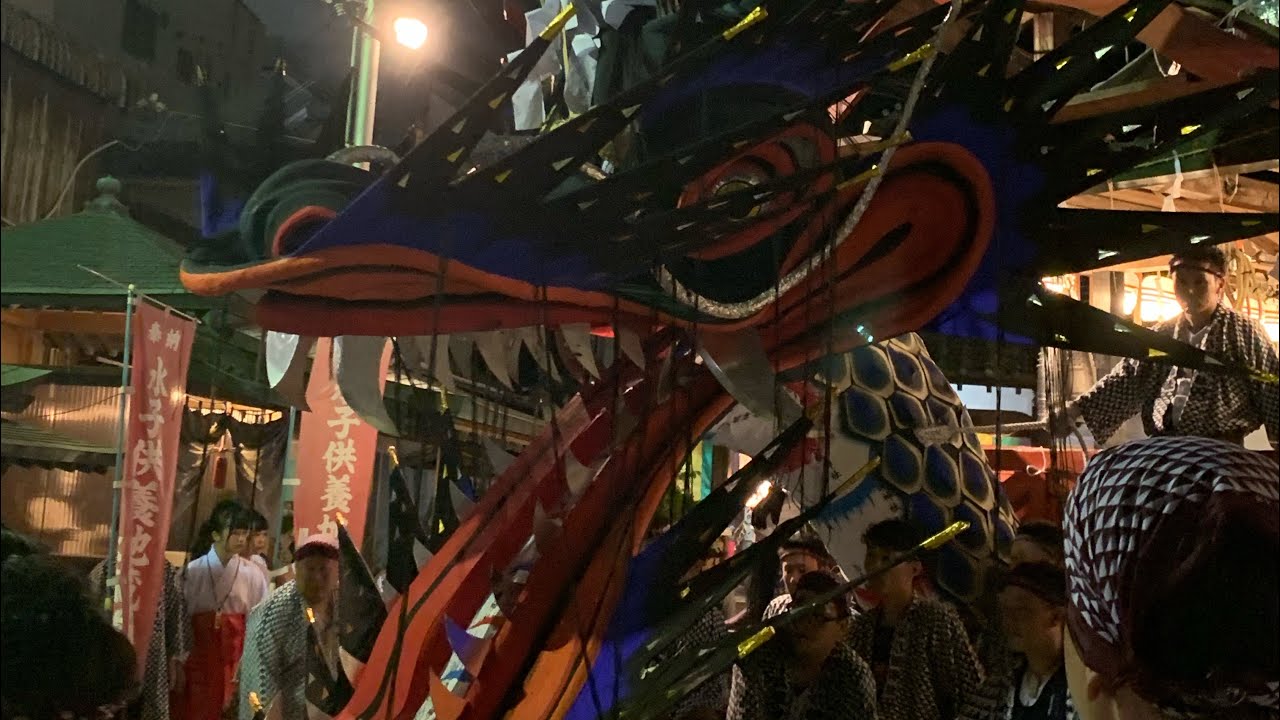2019年 大牟田大蛇山  山崩し巡行  第三区祗園八剣神社