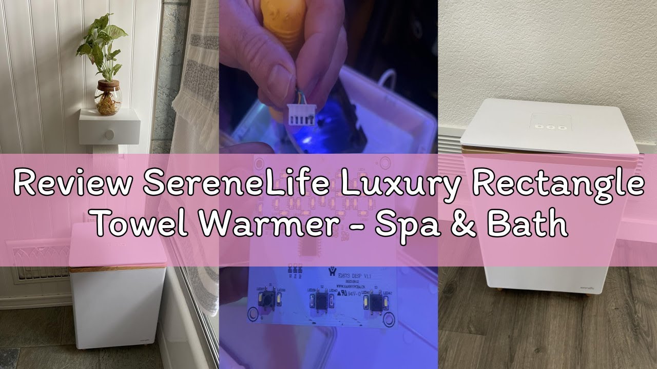 Review SereneLife Luxury Rectangle Towel Warmer - Spa & Bathroom Heater with Custom Fragrance, Auto
