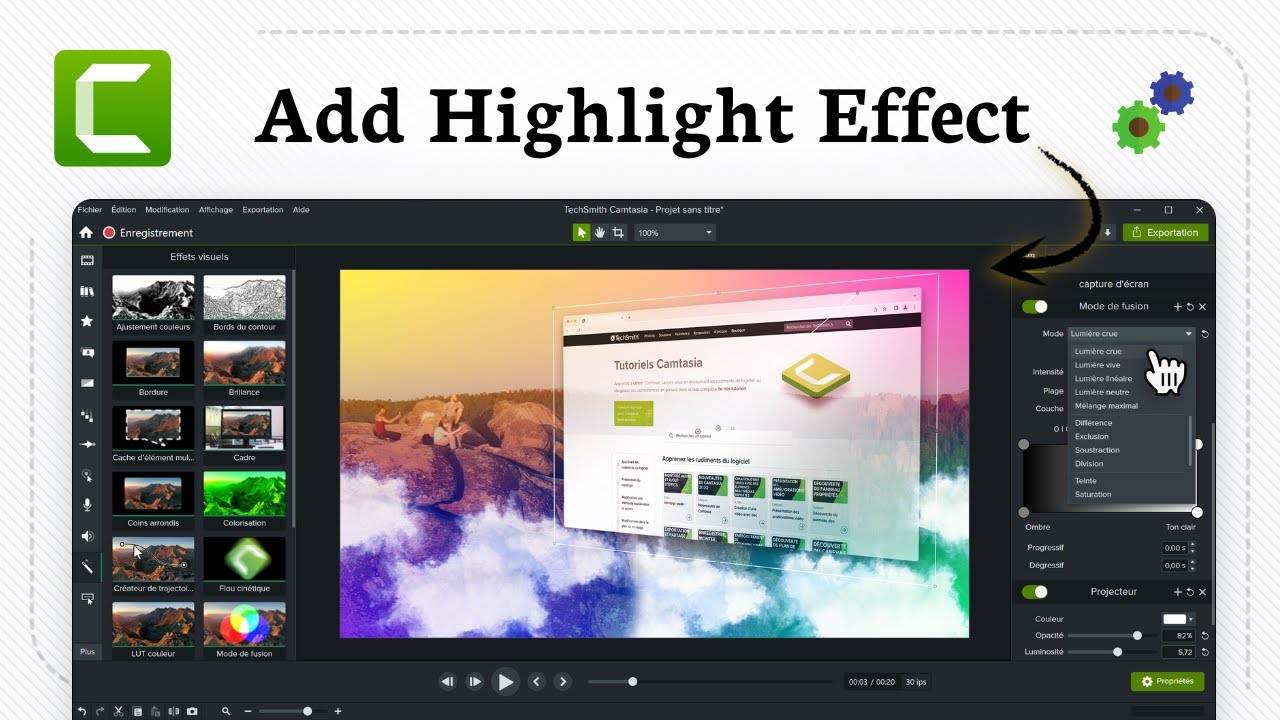 How to add highlight effect in Camtasia (Visual Mastery) - YouTube