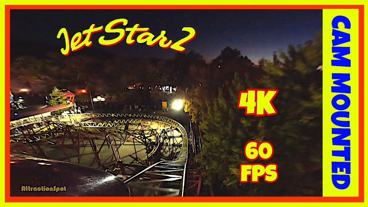 Jet Star 2 | On-Ride | Cam Mounted | Night | 4K POV | Lagoon Amusement Park