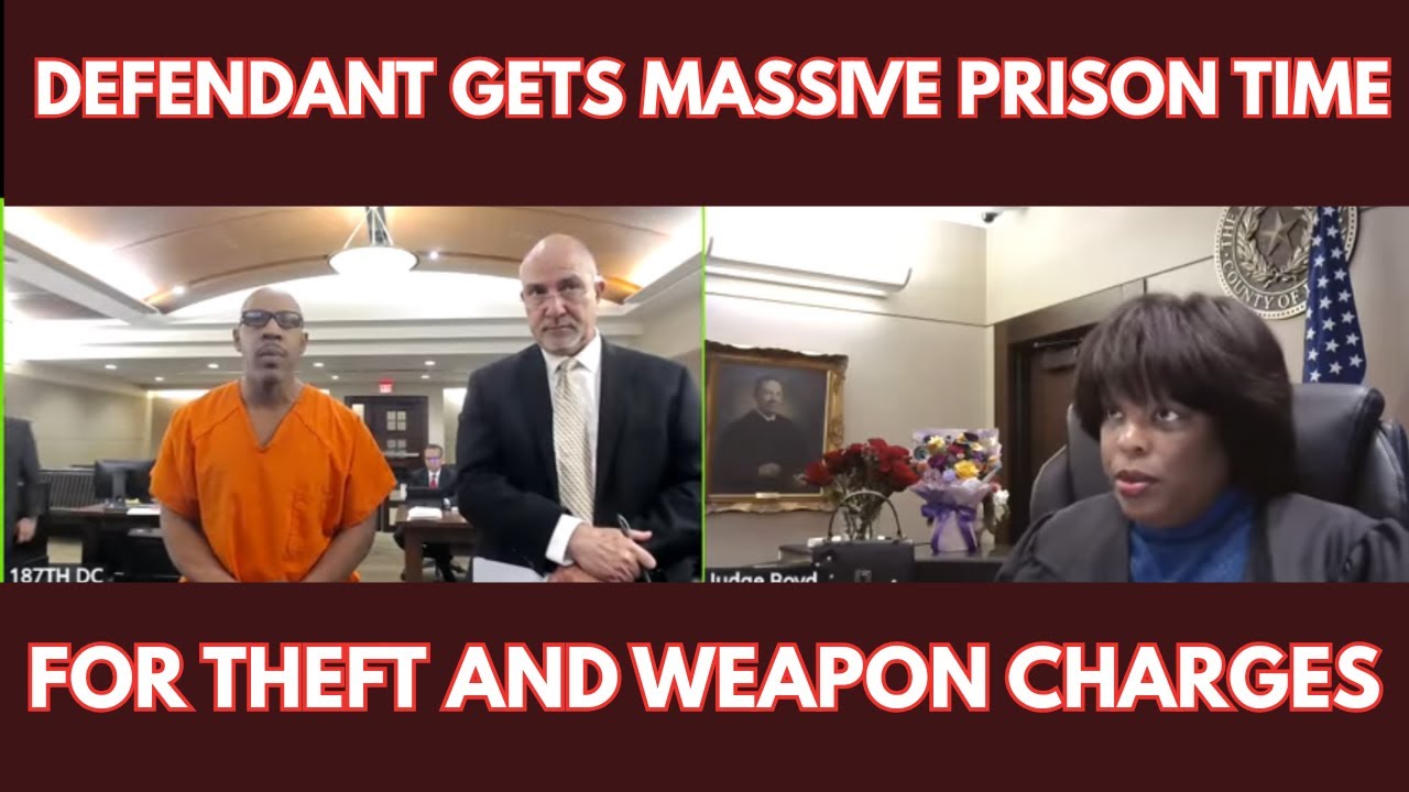 Defendant Gets MASSIVE Prison Time For Theft and Weapon Charges