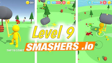 Smashers.io - Fun io games - Gameplay ( Level 9 ) Walkthrough