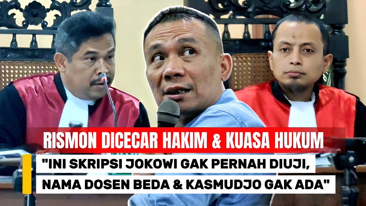 Momen Rismon Dicecar Hakim & Kuasa Hukum UGM Soal Skripsi Jokowi di Sidang CLS Ijazah Jokowi PN Solo