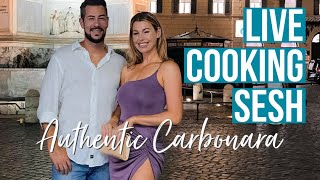 How To Cook Authentic Carbonara LIVE with Anna and Luca