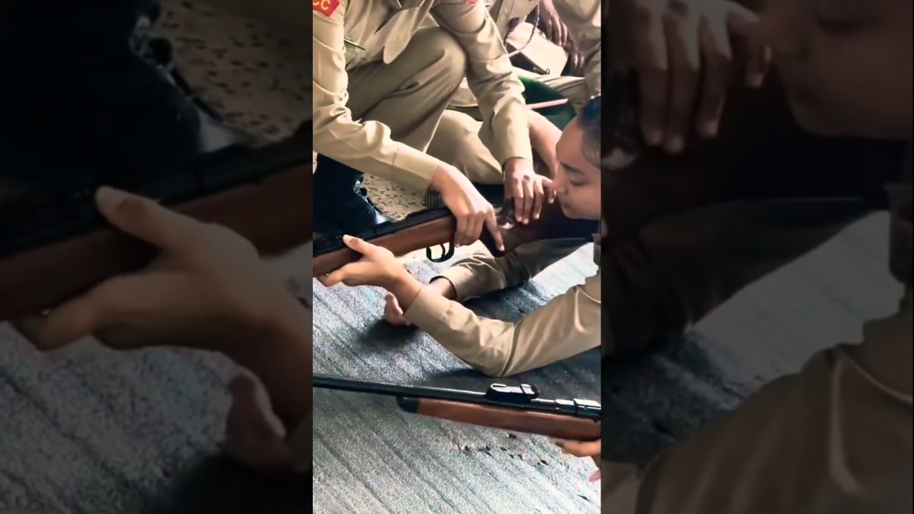 NCC girls cadet firing practice || NCC weapon training class 