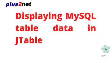 Displaying MySQL table data through JTable using swing JFrame