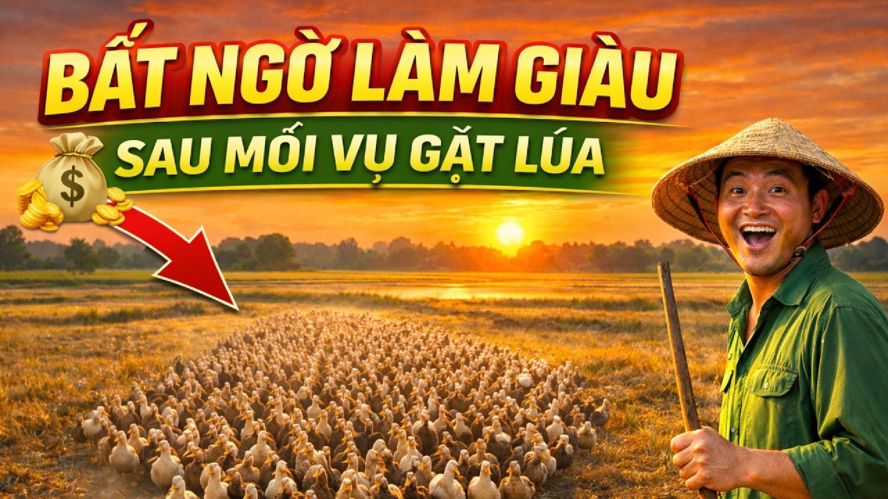 Nuôi Vịt Thả Đồng Sau Vụ Gặt Lúa – Mô Hình Làm Giàu Ít Vốn Lãi Cao Ở Nông Thôn