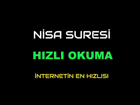 NİSA SURESİ HIZLI OKUMA سورة النساء