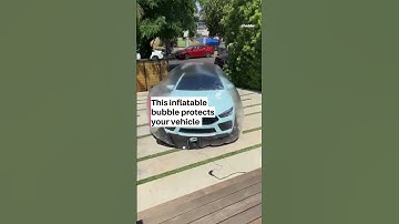 This inflatable bubble protects your vehicle