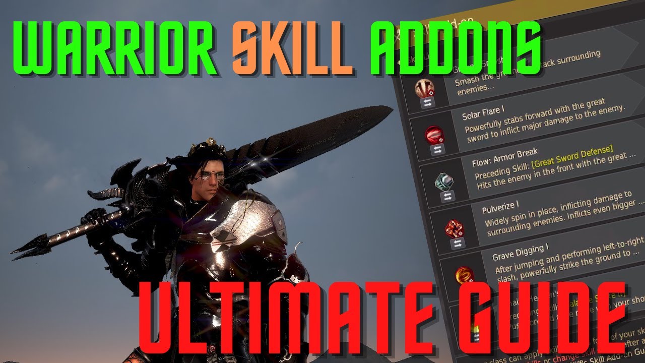 BDO - Warrior Skill Addons Guide 