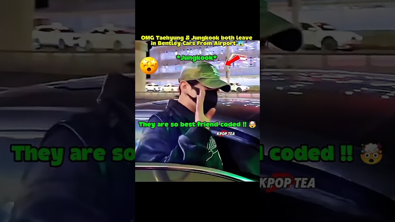 OMG😱 Taekook Leave in Bentley Car Airport 