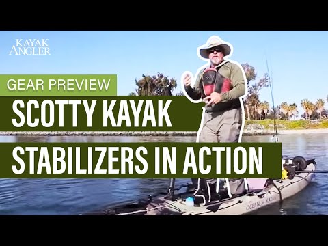 Scotty Kayak Stabilizers in Action - YouTube