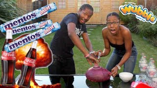 WUBBLE BUBBLE VS MENTOS & DIET COKE EXPERIMENT!!!! | Ree & Tee