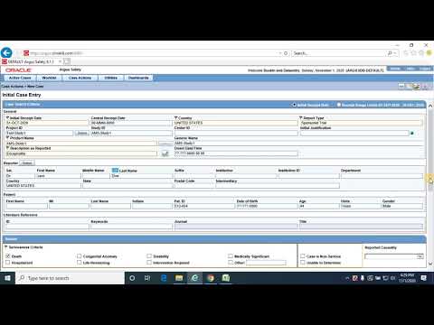 Session 6.2 - Case Processing of Sponsored Trial Case in Argus Safety