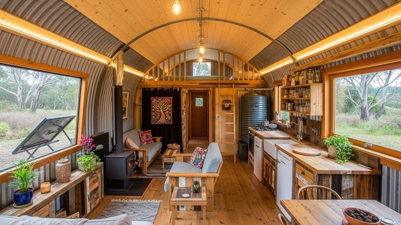 «Внутри идеального автономного дома Nissen Hut: умный, простой, экологичный»