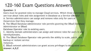 Oracle 1Z0-160 Practice Test Questions Dumps