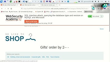 LAB 08 : SQL injection attack, querying the database type and version on MySQL and Microsoft
