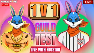 1 VS 2 Guild Test Custom Live With Hotstar ff 😎🔥 #classyff #nonstopgaming #freefirelive  #rggamer
