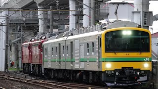 クモヤE493系+ED75-757+ED75-759　仙山線試運転　仙台駅近辺 (2021/05/25)