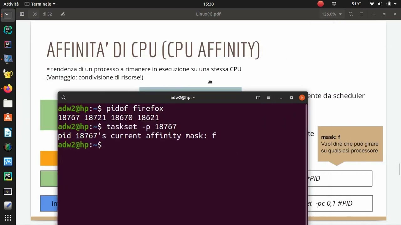Linux cpu affinity taskset | Linux: Teoria e Pratica