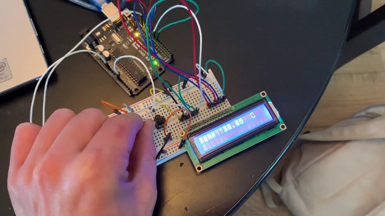 Arduino temperature sensor with lcd - YouTube