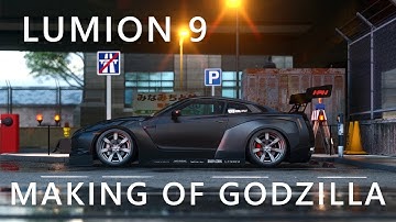 Car Rendering tutorial | Lumion 10 | 9 | 8 | Godzilla -Nissan GTR