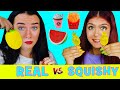 ASMR SQUISHY FOOD VS REAL FOOD CHALLENGE LILIBU