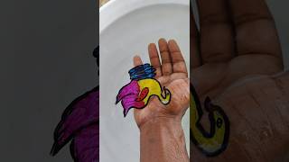 Magical duck 🦆🦆 drawing on hand ✋ #viral #art #shorts