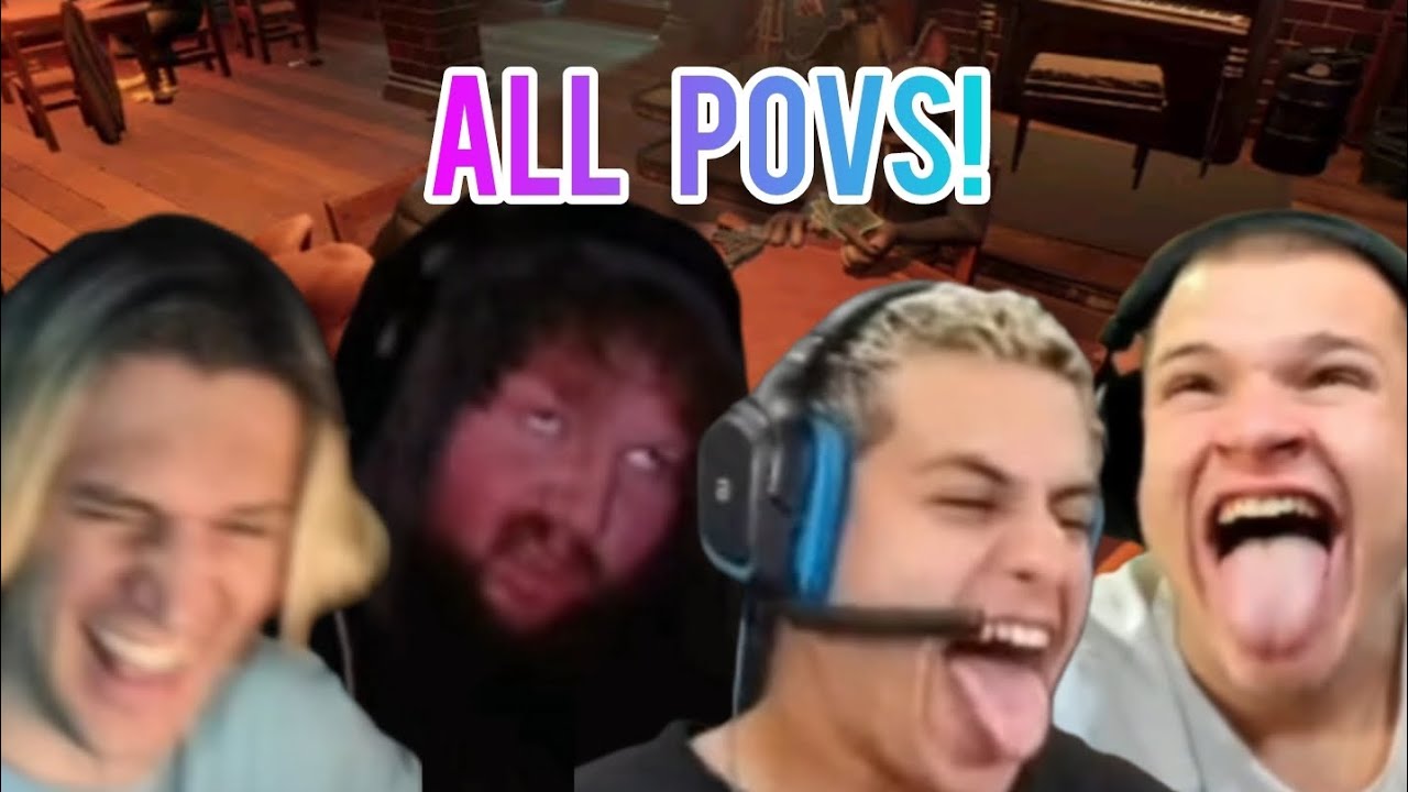 Liar's Bar with CaseOh, XQC, Ronaldo and Jynxzi - (ALL POVS)