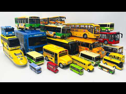 箱いっぱいのバスミニカーをチェック！坂道走行テスト☆ | Bus Mini Cars Collection & Hill Run Test!